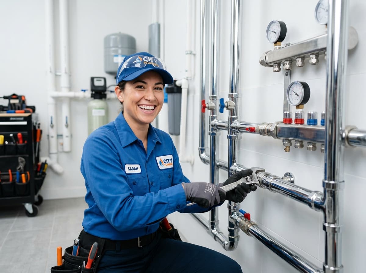 Smiling Professional Technician at work